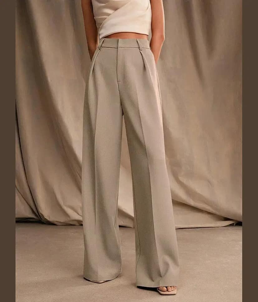 kotty Women Lycra Formal Trousers ( Beige )