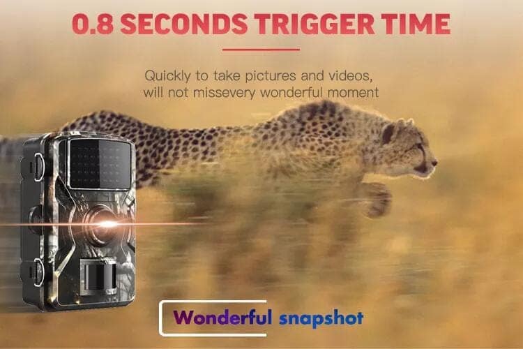 AUSHA T1 Trail Camera | Wildlife, Home & Farm Monitoring with Night Vision and 0.8s Trigger view 3