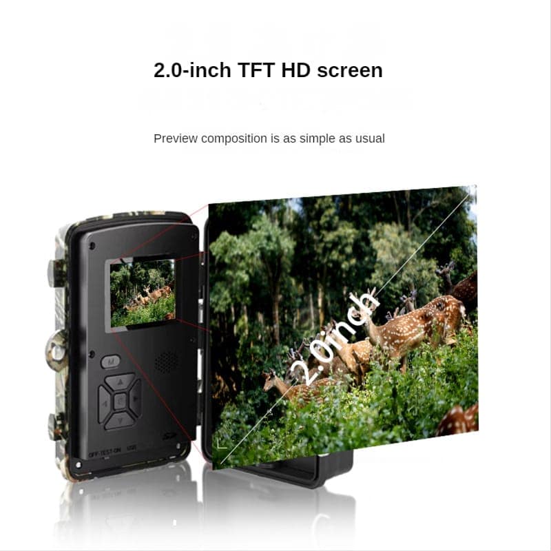 AUSHA T1 Trail Camera | Wildlife, Home & Farm Monitoring with Night Vision and 0.8s Trigger view 8