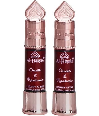 Al - Hassan Oudh E Kashmir Attar For Men & Women Alcohol-free ittar Roll on 6 ml (Pack of 4)