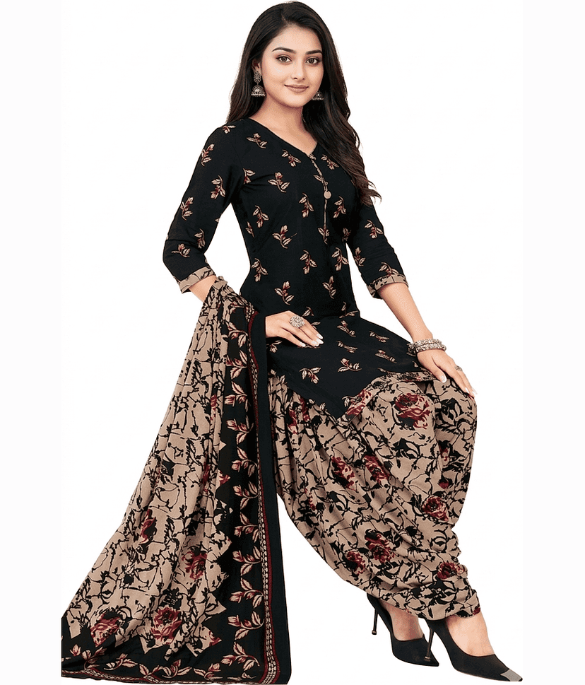 shree jeenmata collection Women's Cotton Unstitched Salwar Suit