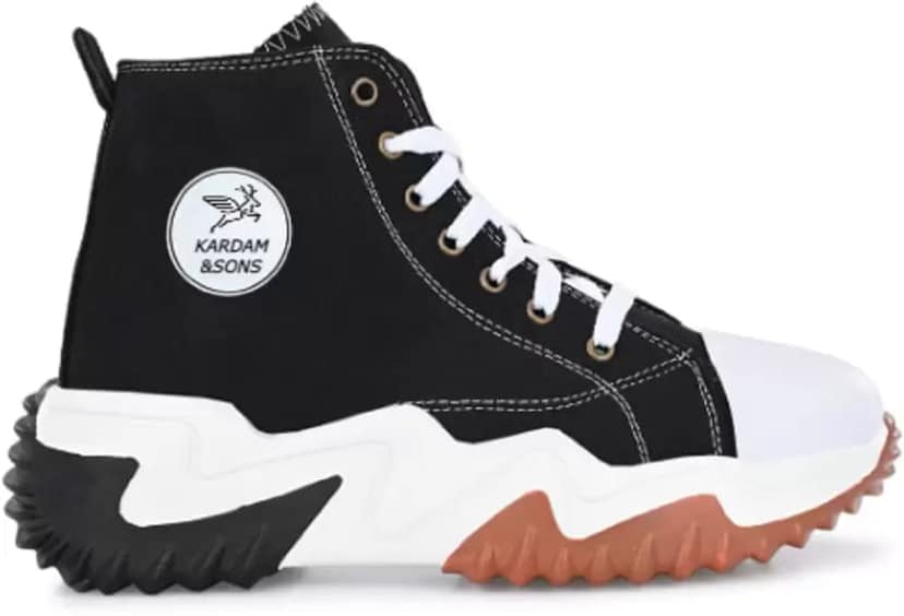 kardam&sons luxury fashionable casual sneaker boots Sneakers For Men (Black) view 3