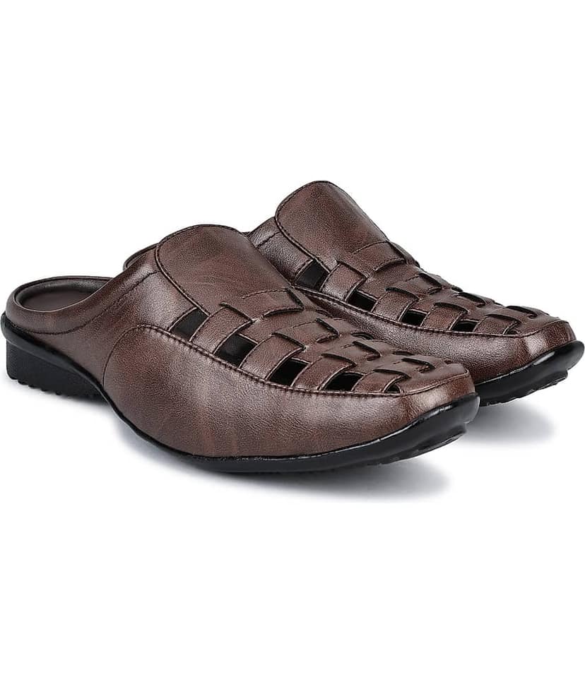 RAGE GAZE HALF SHOE BROWN NEW STYLE - Brown Men's Sandals view 2