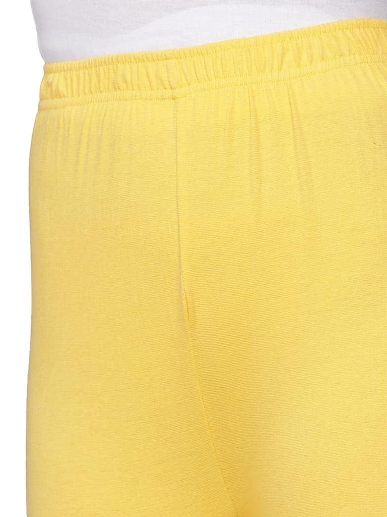 SOFT COLORS Women's Skinny Fit Ethnic Wear Churidar Leggings (Mango Yellow) view 8