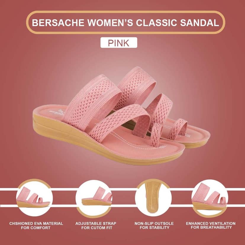 Bersache Extra Soft Classic Casual with Back Strap Regular wear with Ultra Soft & Flexibility Technology Sandal for Women's view 5