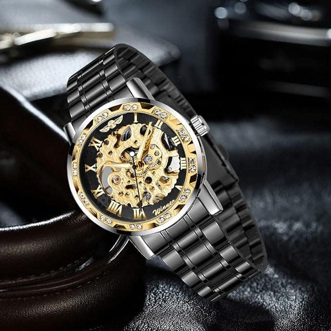 Khrist Auto Kinetics Classic Ease: Timepiece Portfolio Inside Revolving Gears Uncomplicated Grace: Automatic Mechanical Watch Collection Simplistic Elegance Analog Watch For Men view 7
