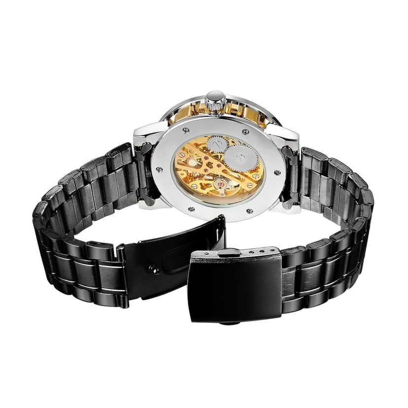 Khrist Auto Kinetics Classic Ease: Timepiece Portfolio Inside Revolving Gears Uncomplicated Grace: Automatic Mechanical Watch Collection Simplistic Elegance Analog Watch For Men view 8