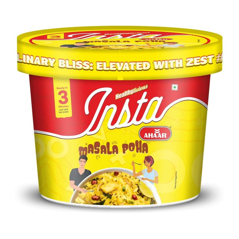 INSTA AHAAR Ready-to-Eat Cuppa Poha, Instant Healthy High Energy Breakfast and Snack