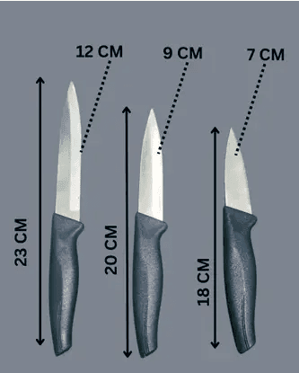 WEKTU 3 Pc Stainless Steel Knife Cooking Essentials – 3 Piece Knife Set view 2