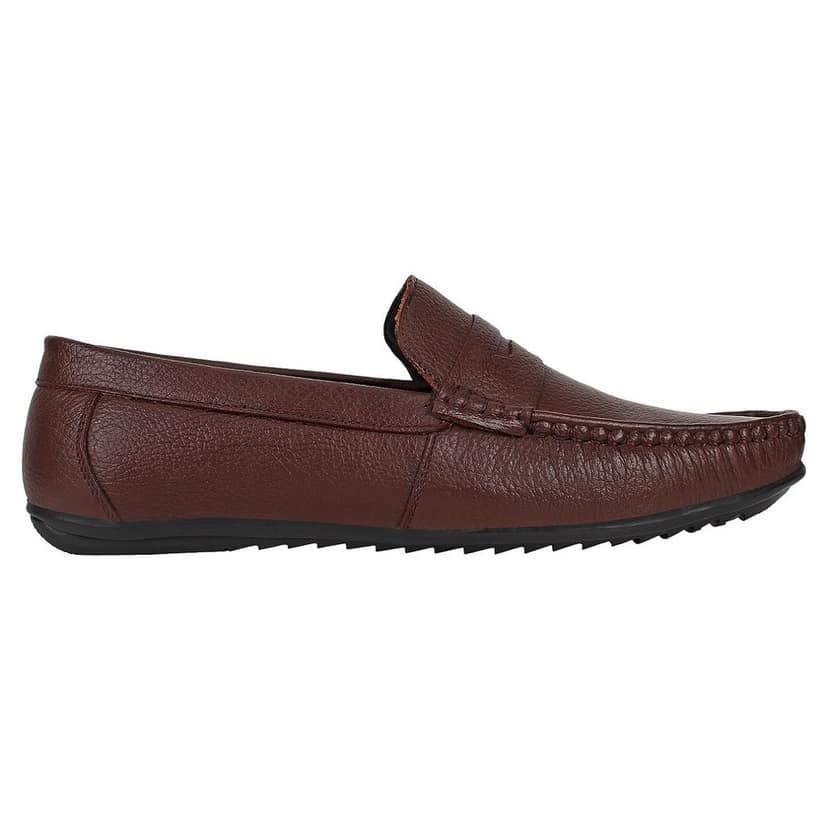 SeeandWear Brown Leather Loafers for Men view 7
