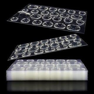 Nail Glue 8 Sheets Double-Sided Nail Jelly Sticker Waterproof Breathable Glue Tabs Jelly Glue Adhesive Tabs Super Sticky Fake Stickers for Manicure (8 Sheets 192 pcs 6.2 cm)