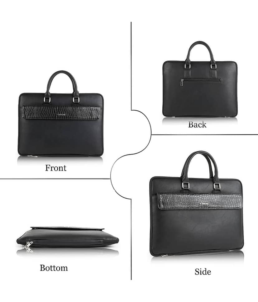 CIMONI Black Leather Folio view 2