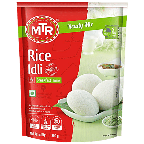 MTR Original Rice Idli Ready Mix, 200 g Pouch