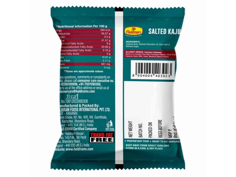 Haldiram's Salted Kaju Namkeen - 35 gm view 2