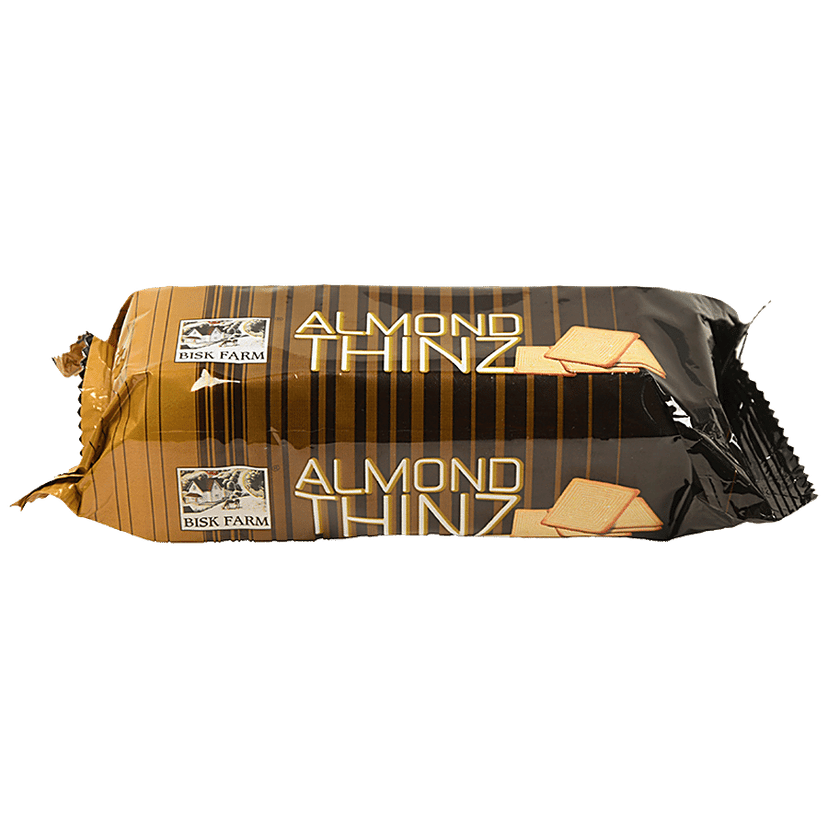 Bisk Farm Thinz - Almond, Light & Crispy, Teatime Snack, 50 g Pouch