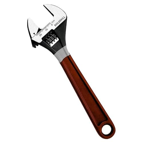 BUILDSKILL 8" 200mm Adjustable wrench | Rust proof Phosphate coating | Professional & home use plumbing tools | Comfortable Double sleeve | Adjustable spanner with lasered scale (6 months warranty) view 2