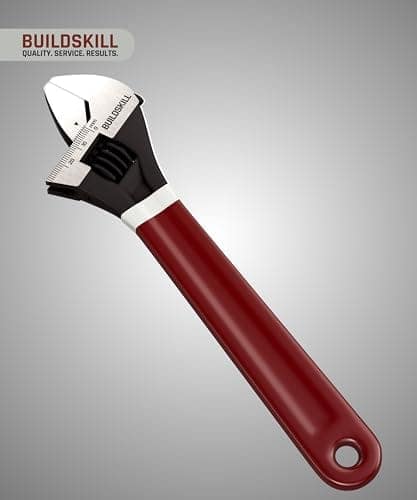 BUILDSKILL 8" 200mm Adjustable wrench | Rust proof Phosphate coating | Professional & home use plumbing tools | Comfortable Double sleeve | Adjustable spanner with lasered scale (6 months warranty) view 3
