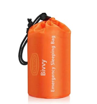 DESCO Emergency Sleeping Bag, Waterproof Lightweight Thermal Bivy Sack, Survival Blanket Bags Portable Nylon Sack for Camping, Hiking, Outdoor Pack of 1