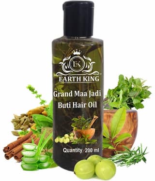 Earth King Grand Maa Jadi Buti Hair Oil Hair Growth & Hair Care, 200 Ml (Pack of 1)
