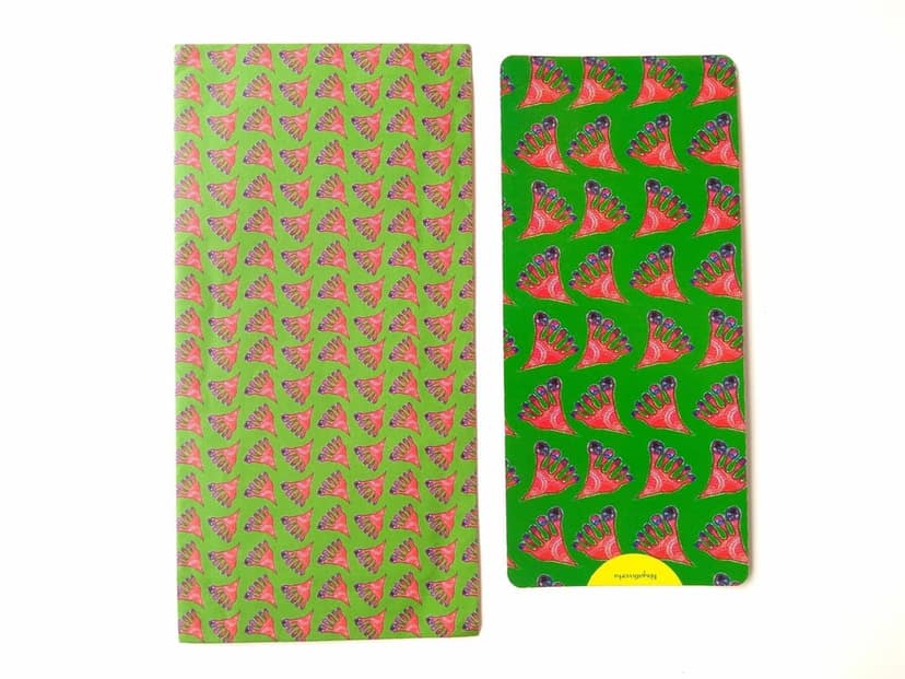 Lakshmi Padam Gift Envelopes and Card - green