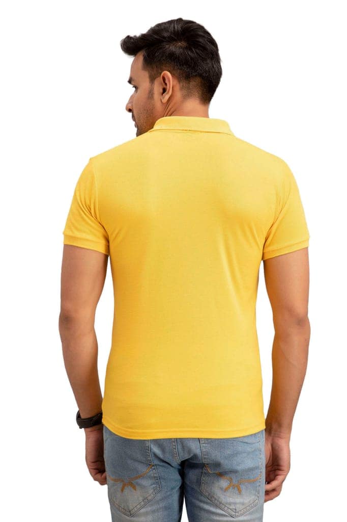 Men's Cotton Rich Solid Polo T-Shirt Regular Fit view 8