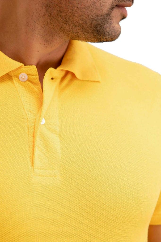 Men's Cotton Rich Solid Polo T-Shirt Regular Fit view 9
