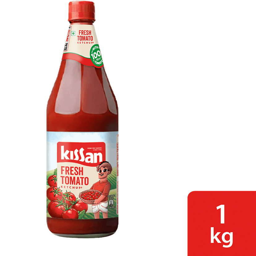 Kissan Fresh Tomato Ketchup, 1 Kg Bottle