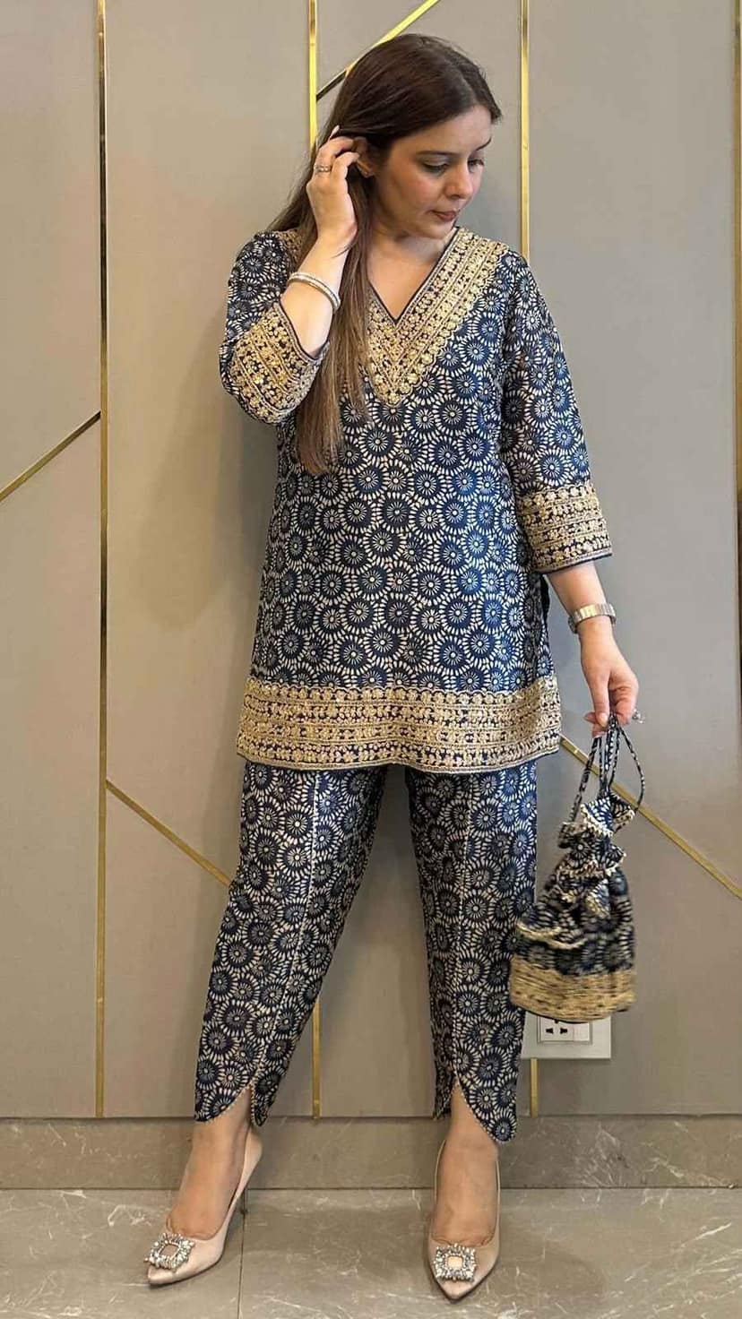 Printed Cotton Co-ord Set for Festivals