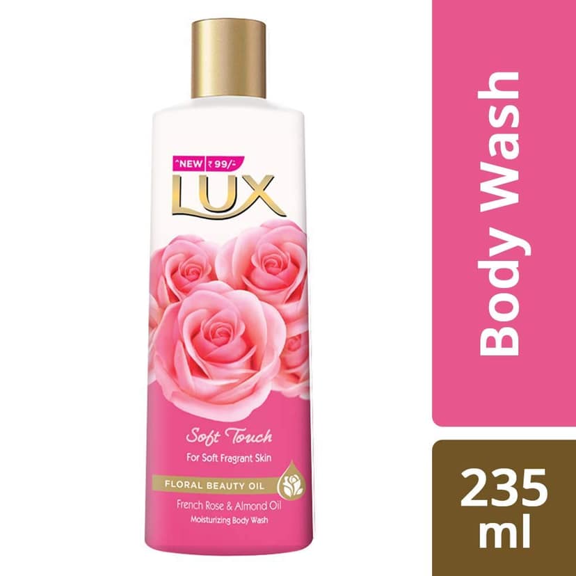 Lux Soft Touch Body Wash With French Rose And Almond Oil, 235Ml view 2