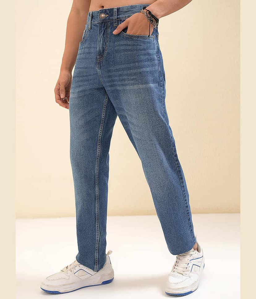 Highlander Relaxed Solid Men's Jeans - Light Blue ( Pack of 1 ) view 4