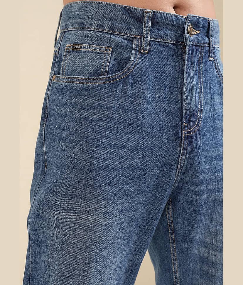 Highlander Relaxed Solid Men's Jeans - Light Blue ( Pack of 1 ) view 5