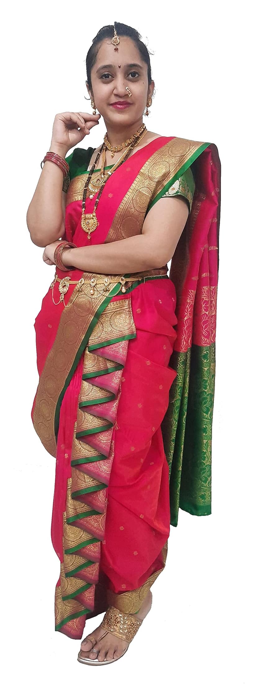Luster Women's Art Silk Ready to Wear Saree With Blouse Piece