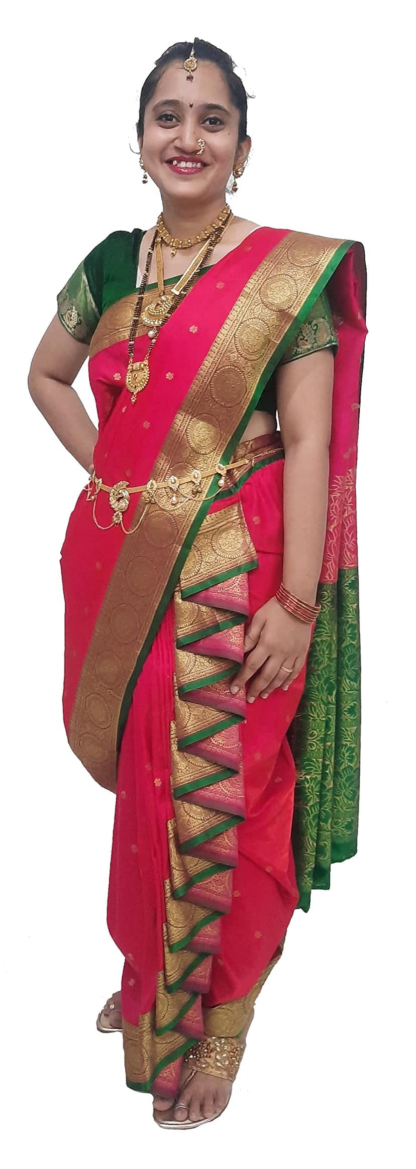 Luster Women's Art Silk Ready to Wear Saree With Blouse Piece view 2