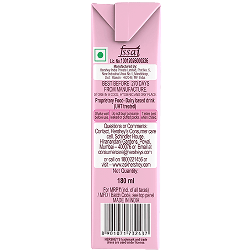 Hersheys Milkshake - Strawberry, 180 Ml view 2