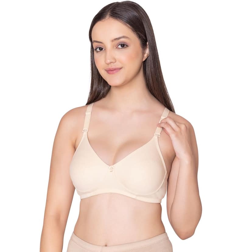 Bodycare polycotton wirefree convertible straps moulded cup non padded bra-6594B view 2