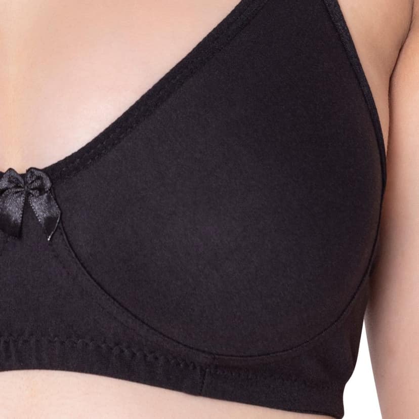Bodycare polycotton wirefree convertible straps moulded cup non padded bra-6594B view 4