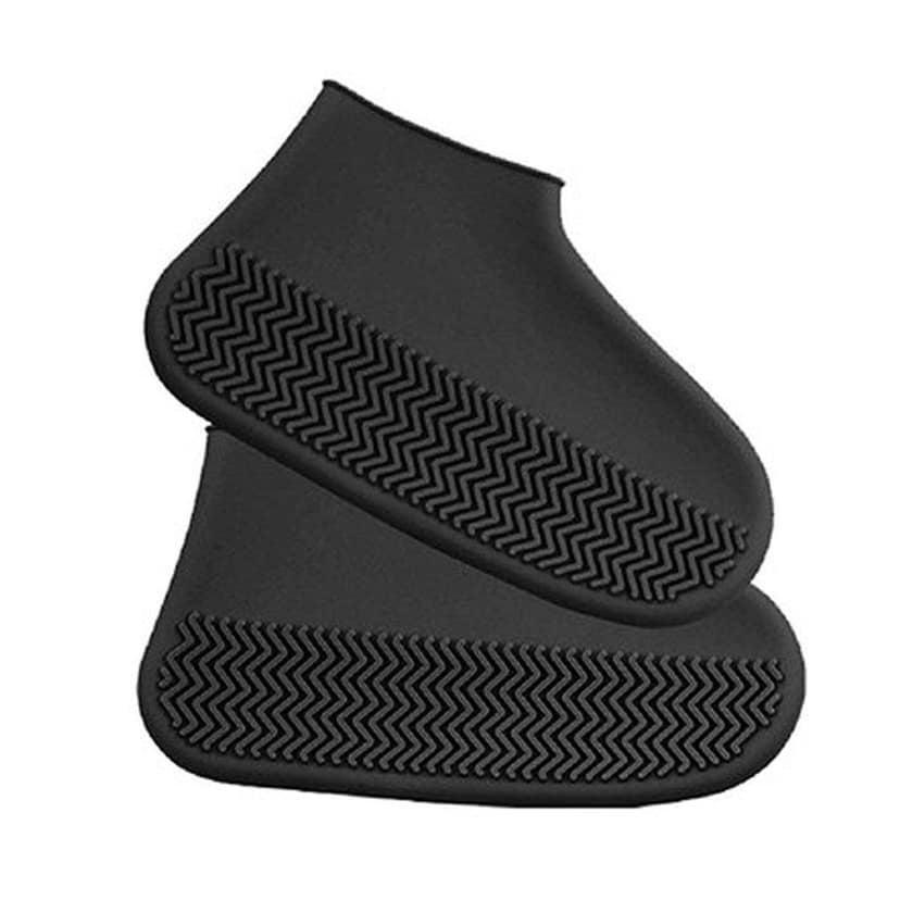 Non-Slip Silicone Rain Reusable Anti skid Waterproof Fordable Boot Shoe Cover ( Large ) view 4