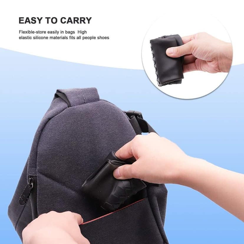 Non-Slip Silicone Rain Reusable Anti skid Waterproof Fordable Boot Shoe Cover ( Large ) view 5