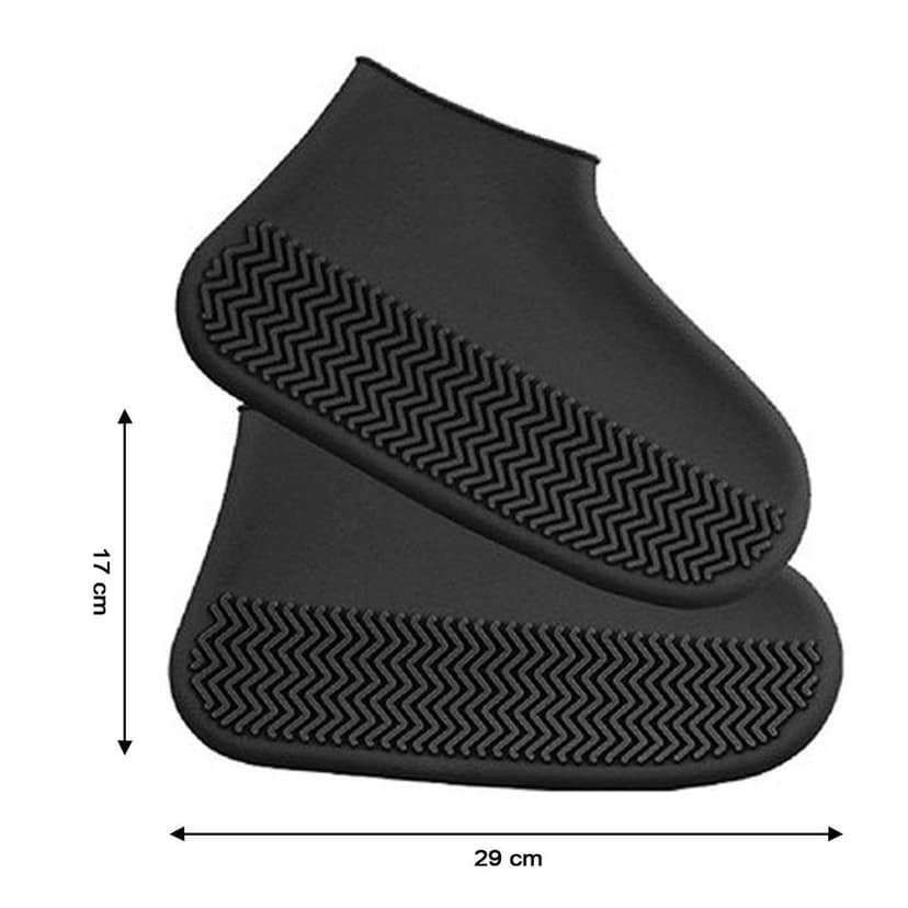 Non-Slip Silicone Rain Reusable Anti skid Waterproof Fordable Boot Shoe Cover ( Large ) view 7