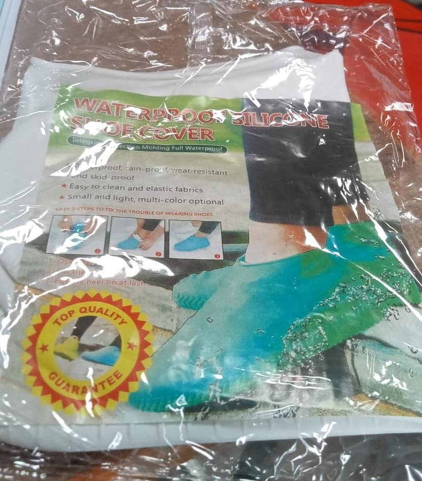 Non-Slip Silicone Rain Reusable Anti skid Waterproof Fordable Boot Shoe Cover ( Large ) view 8
