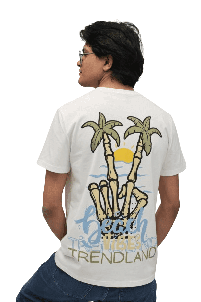TRENDLAND Men's Pure Cotton ||180 GSM || Front Name & Back Printed || Round Neck Half Sleeve Regular Fit T-Shirt for Men (Pack of 1) view 3