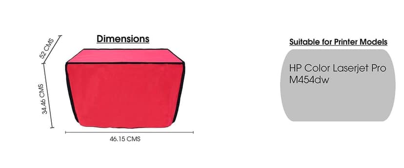 Palap Super Premium Dust Proof Printer Cover for HP Color Laserjet Pro M454dw (Red, 46.15 x 52 x 34.46 CMs) view 6