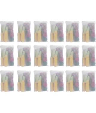 PrettyKrafts mesh Reusable Fridge Storage Bag for Fruits & Vegetables-Set of 18 (Double Layered Mesh)- White
