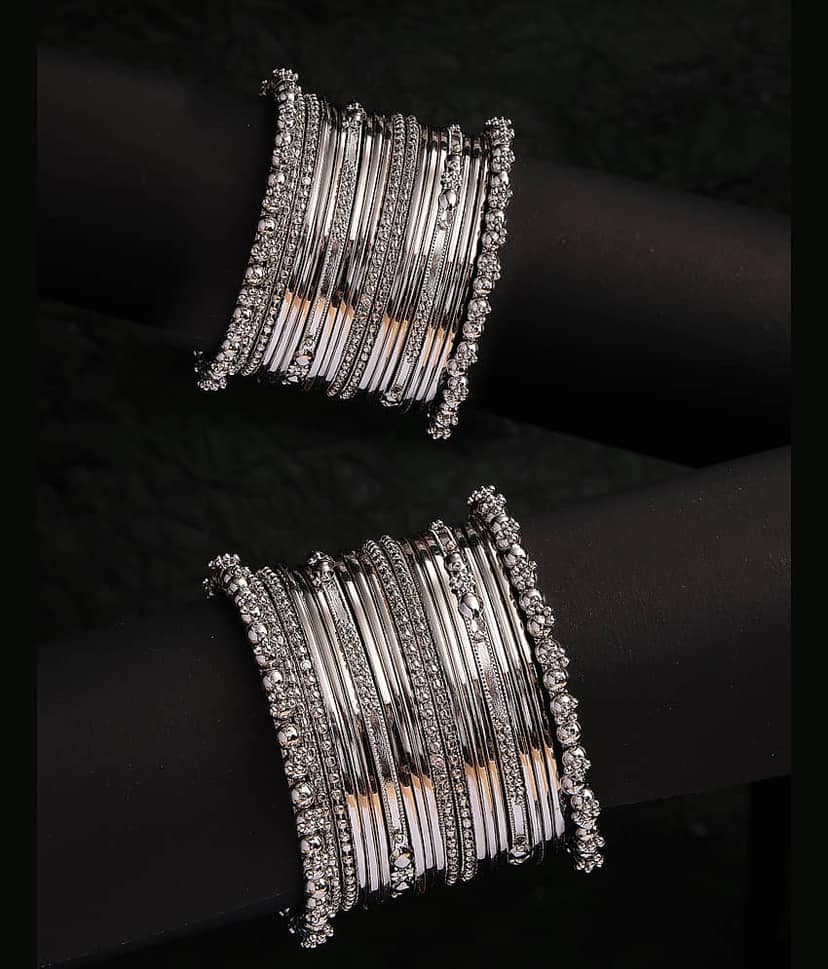 Sukkhi Silver Bangle Set ( Pack of 1 )