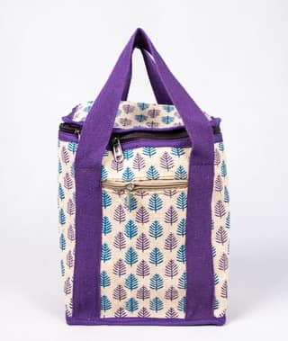 Artistic Printed Lunch Bag with Durable Handles and Insulated Interior