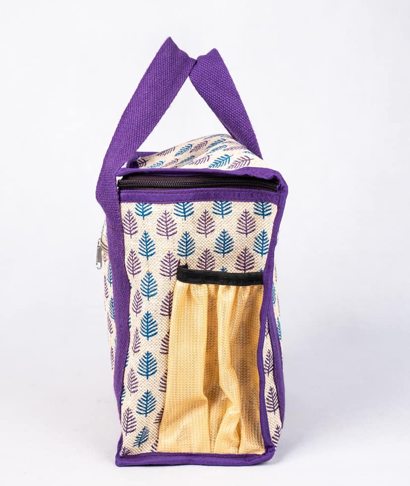 Artistic Printed Lunch Bag with Durable Handles and Insulated Interior view 4