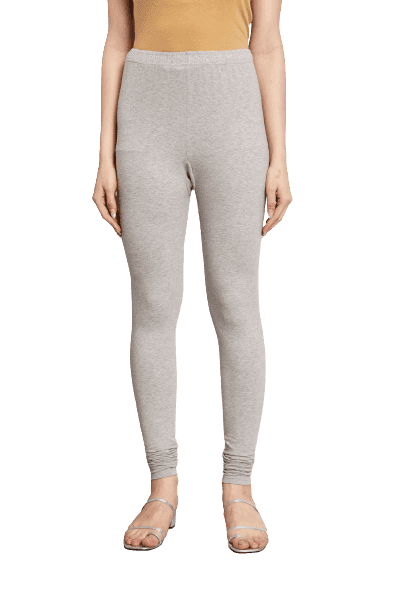 SOFT COLORS Women's Skinny Fit Ethnic Wear Churidar Leggings (Light Grey) view 7
