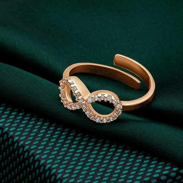 Rose Gold Infinity Aura Ring view 3