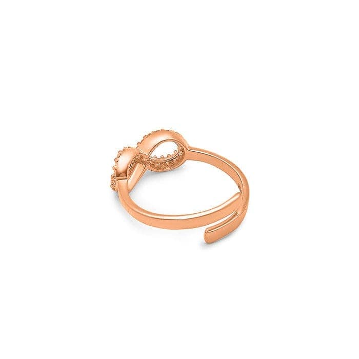Rose Gold Infinity Aura Ring view 4