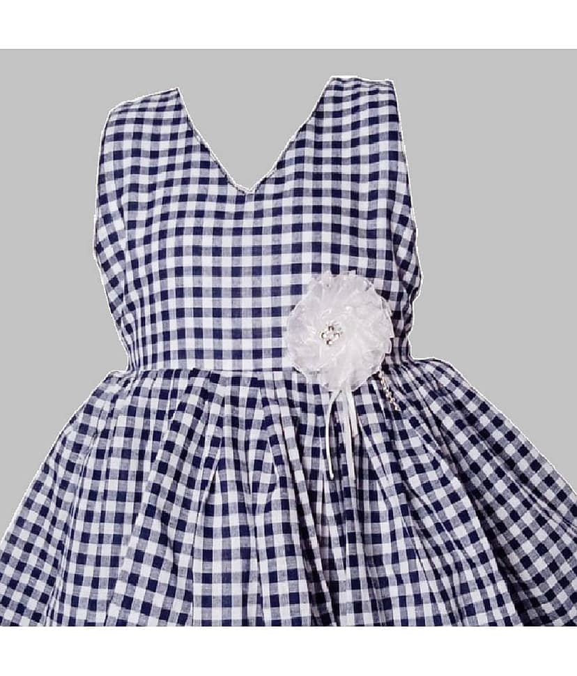 harshvardhanmart.com Pack of 1 Baby Girls Cotton Frock ( Navy Blue ) view 2